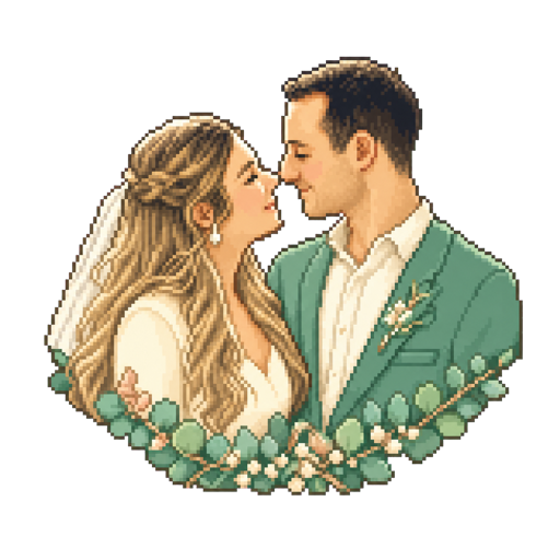 Retrato de los protagonistas en pixel art